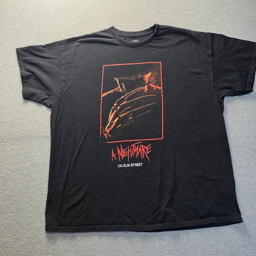A Nightmare on Elm Street Freddy Krueger  Horror Movie T Shirt Mens XXL Black